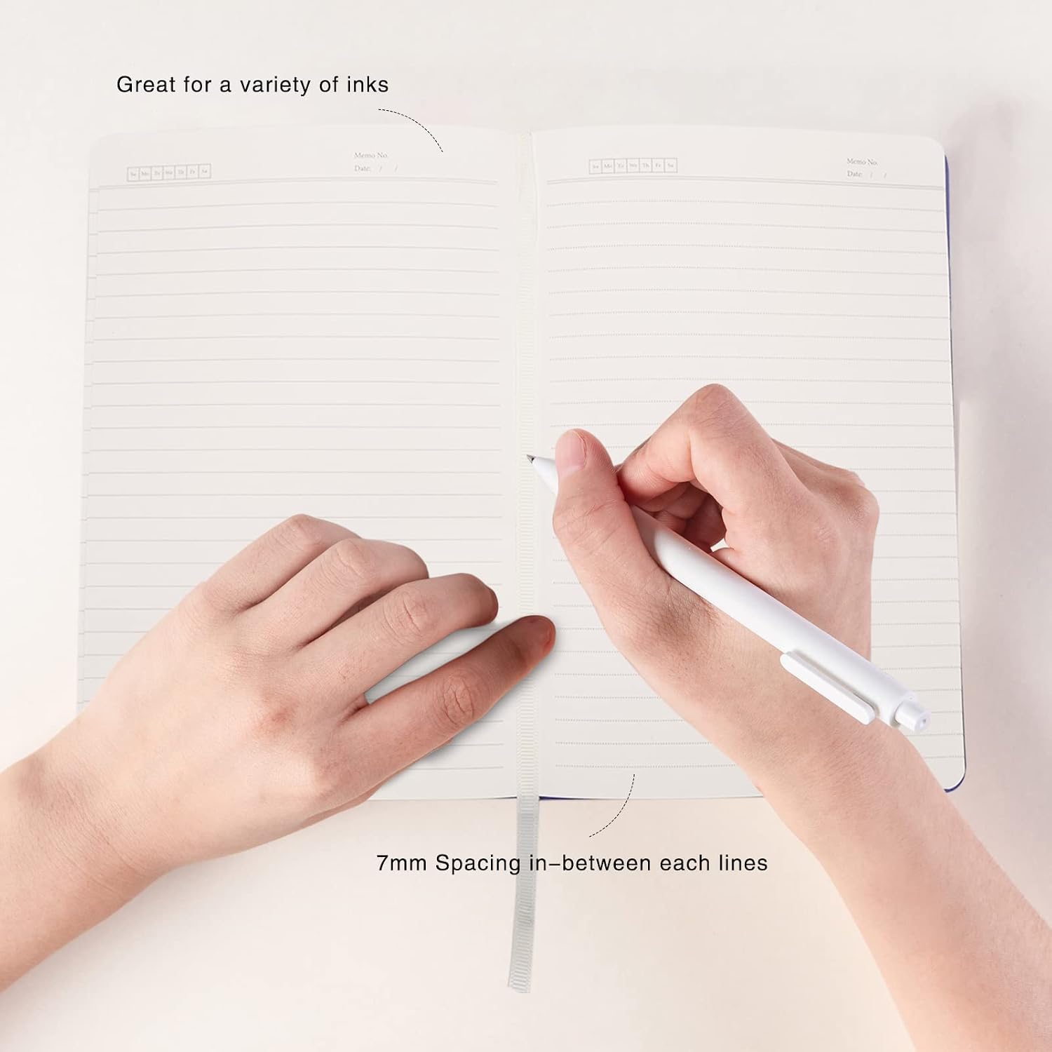 Detalle de Deziliao D0020 Hardcover Notebook, 160 Ruled Pages, Purple, 100 gsm Paper