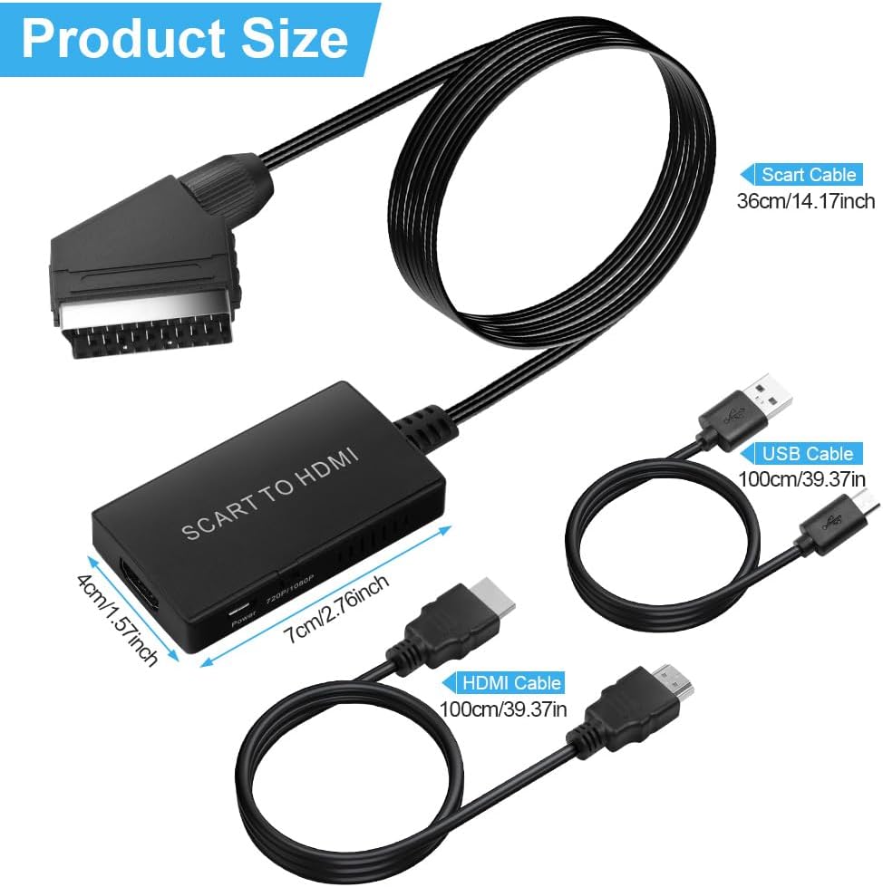 Thumbnail 1 de AXFEE Scart to HDMI High Definition Converter