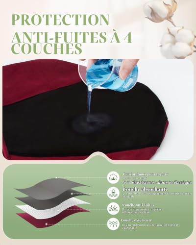 Detalle de TANSTC Lot De 3 Culotte Menstruelle en Coton pour Fille – Lavable et Réutilisable