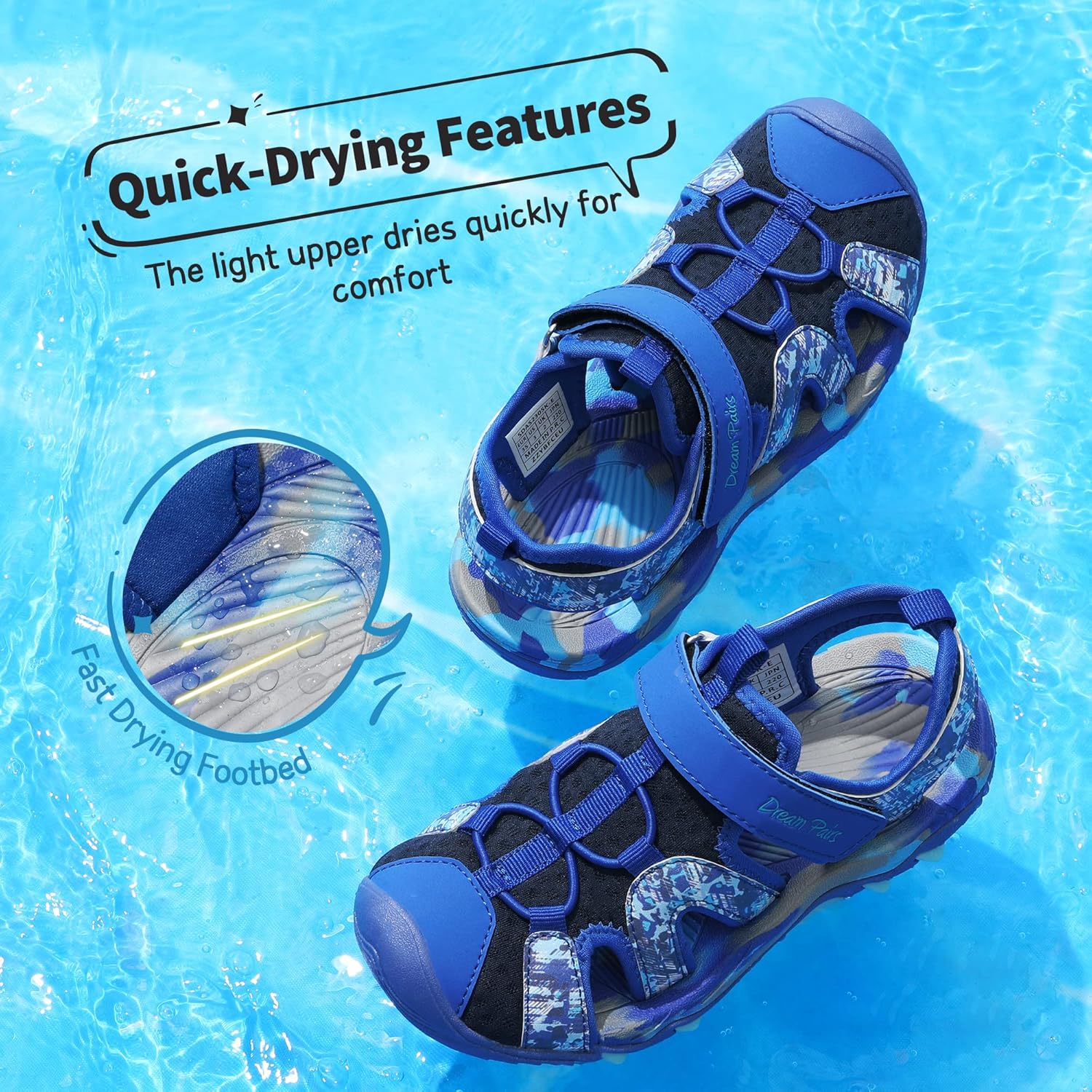 Thumbnail 3 de DREAM PAIRS Sandali Sportivi per Bambini Unisex – Punta Chiusa, Leggeri e Antiscivolo