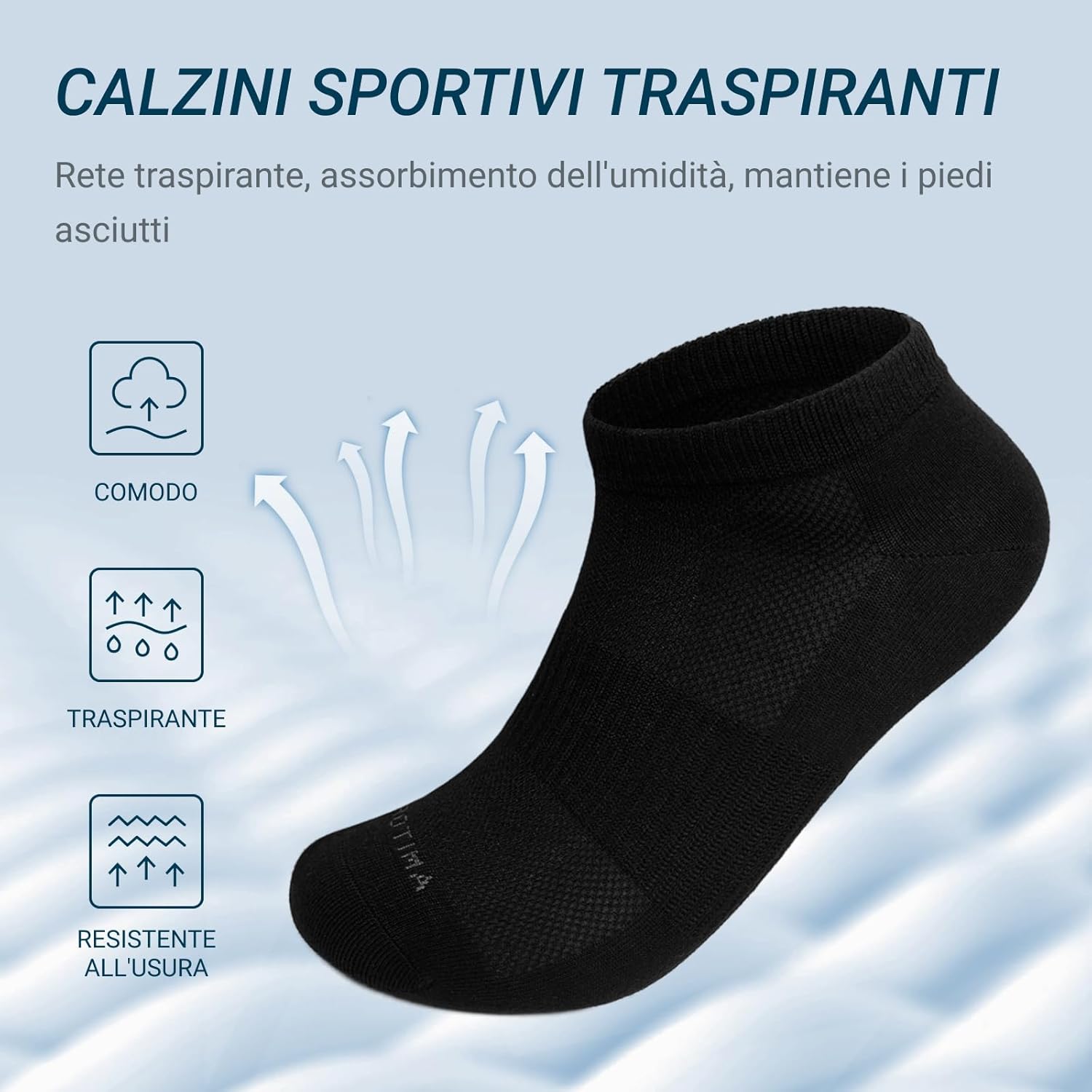 Thumbnail 4 de LOFIR calzini corti uomo in bambù (6 paia) traspiranti anti-odore per running, lavoro e trekking