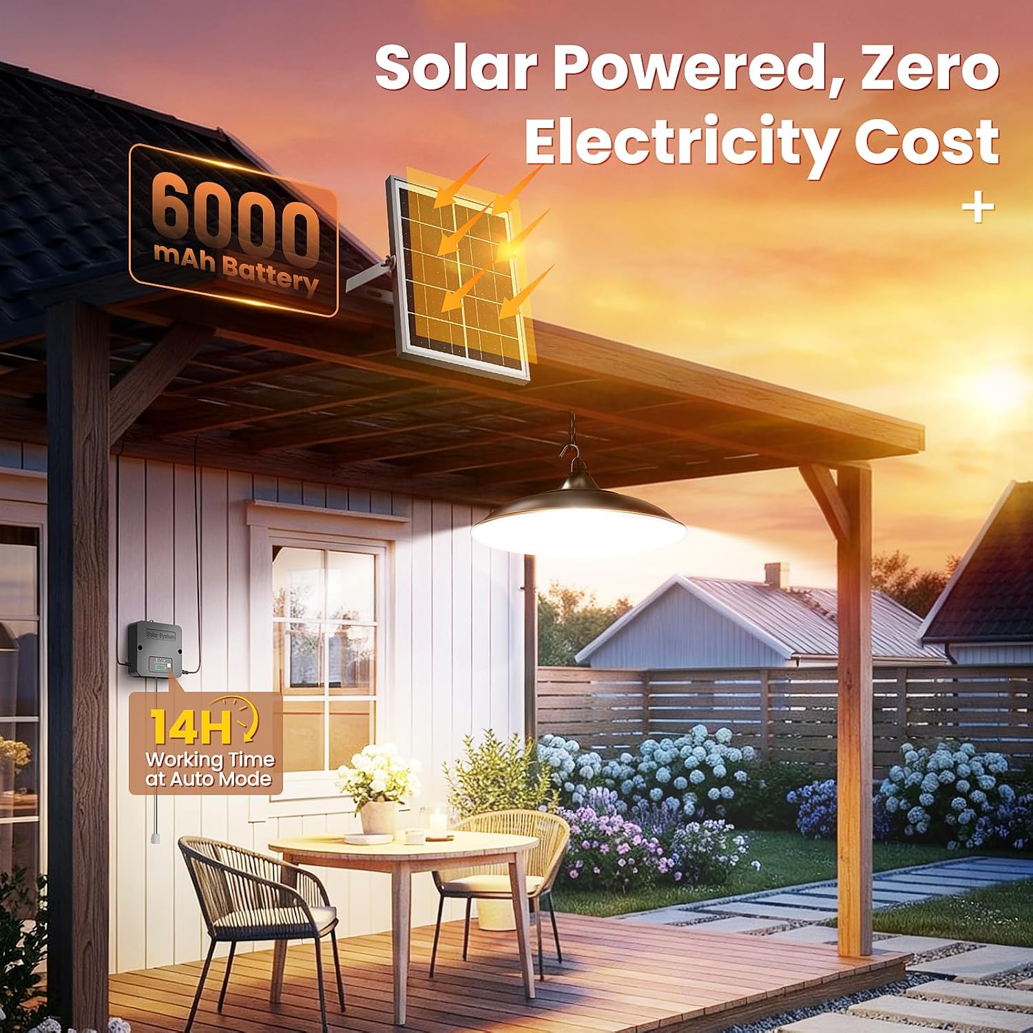 Thumbnail 3 de CLAONER Solar Shed Light 2000LM