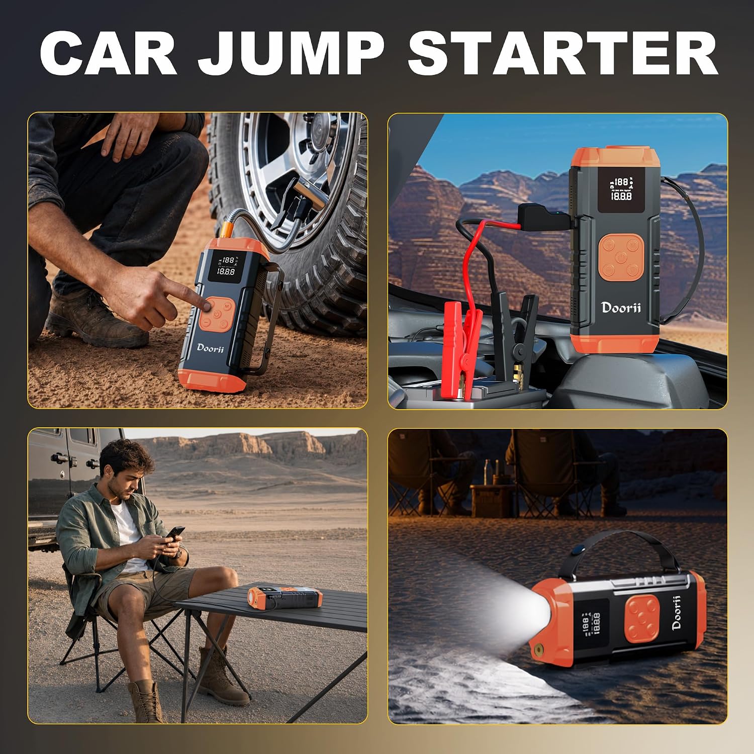 Thumbnail 6 de Jump Starter with Air Compressor 8000A