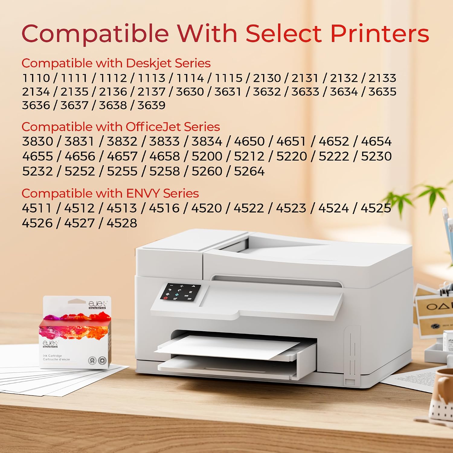 Thumbnail 1 de ejet 63XL Ink Cartridge 3-Pack, 2 Black and 1 Tri-Color for Select HP Printers