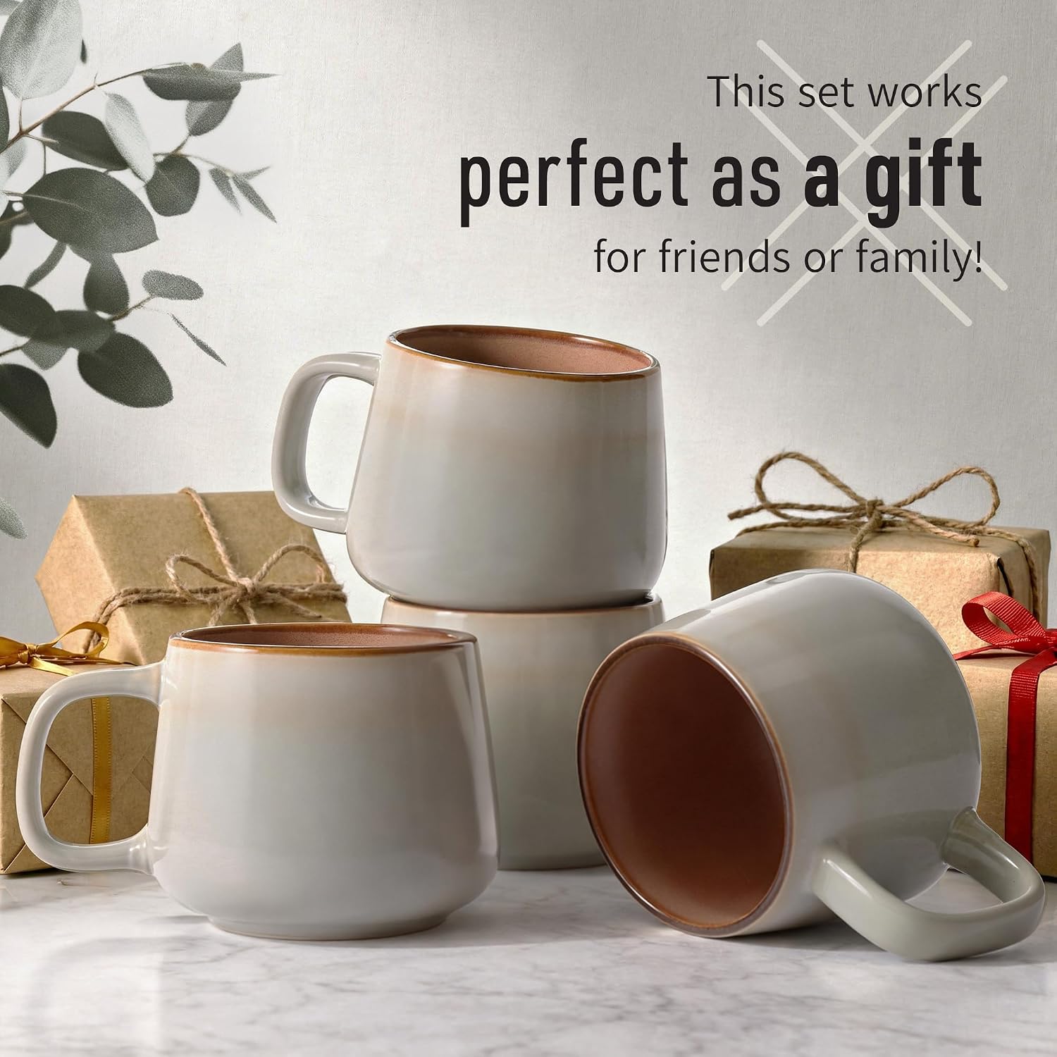 Thumbnail 5 de Ava Nord Ceramic Coffee Mugs 12 oz Set