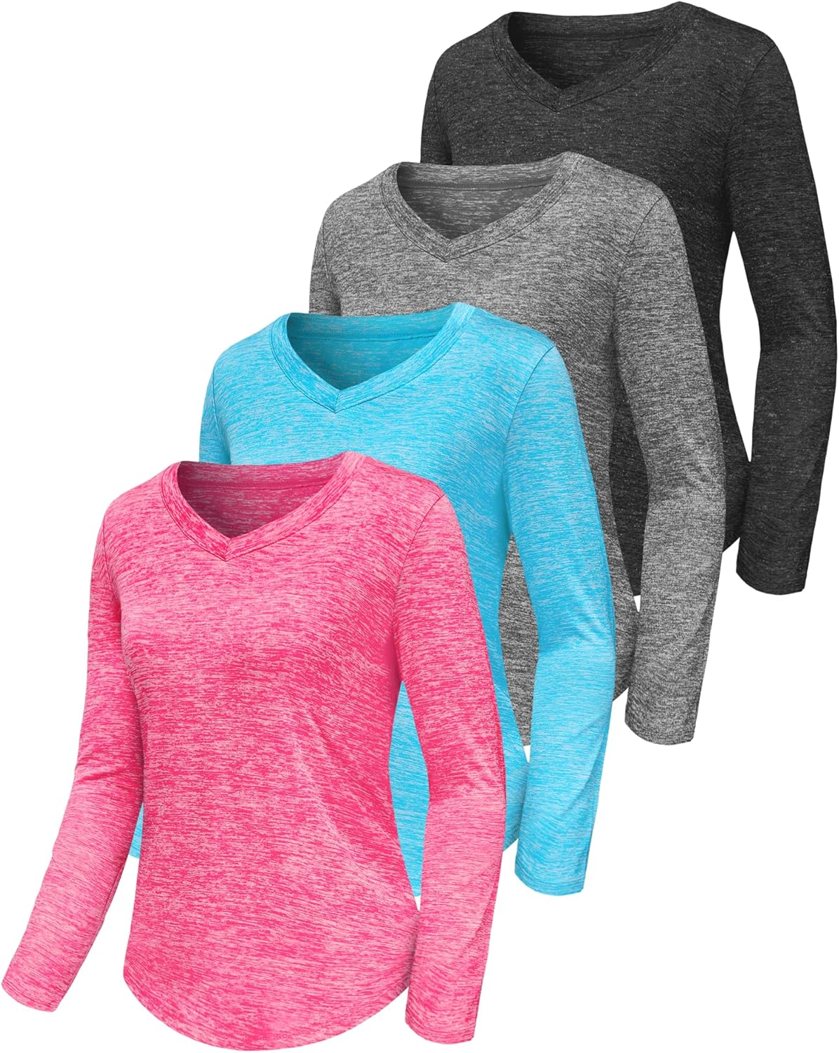 Thumbnail 6 de Damen Sportshirt Kurzarm mit V-Ausschnitt und UPF 50+ (Flauschfutter) – atmungsaktiv & mit 4-Wege-Stretch