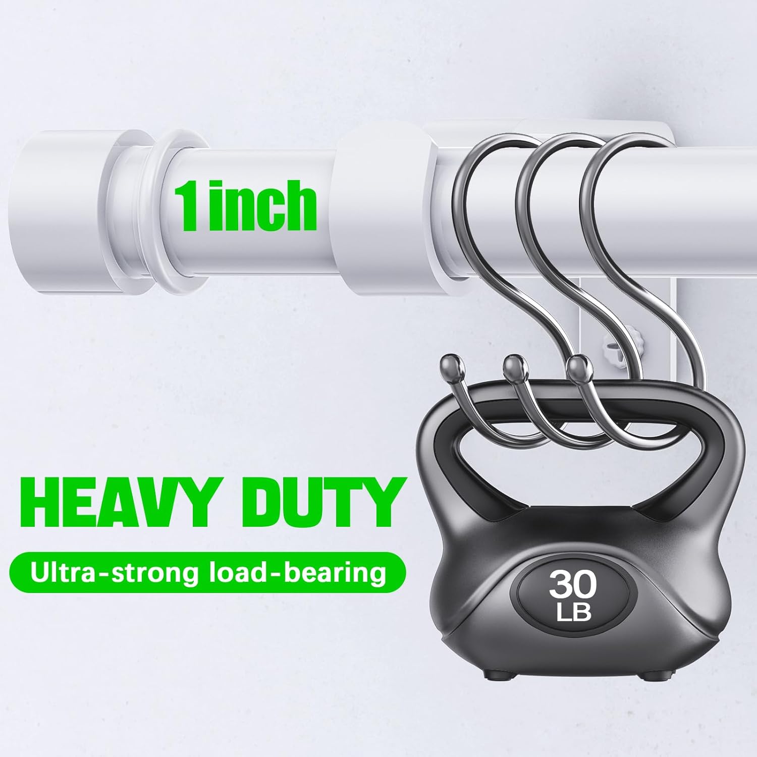 Detalle 2 de Huntype Curtain Rods 32โ120 in extendable curtain rod ๐ช