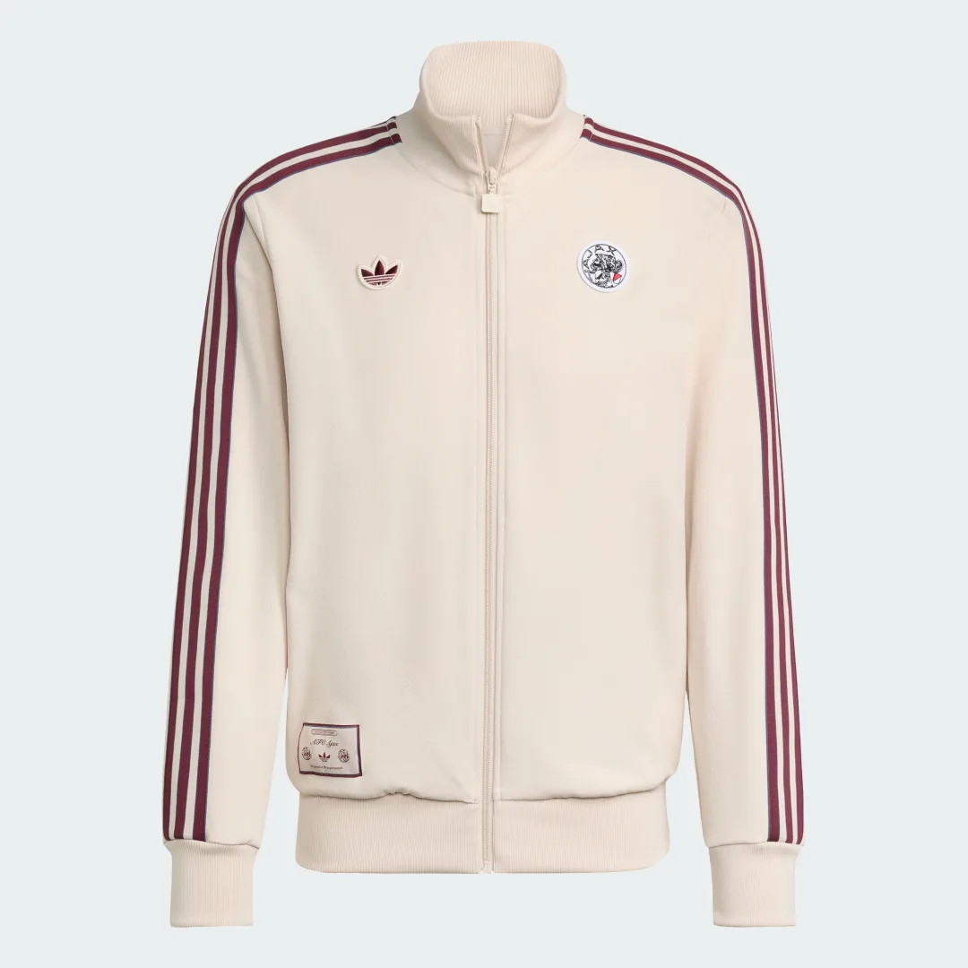 Detalle 2 de Chaqueta deportiva Ajax Terrace Icons de Adidas — color Beige