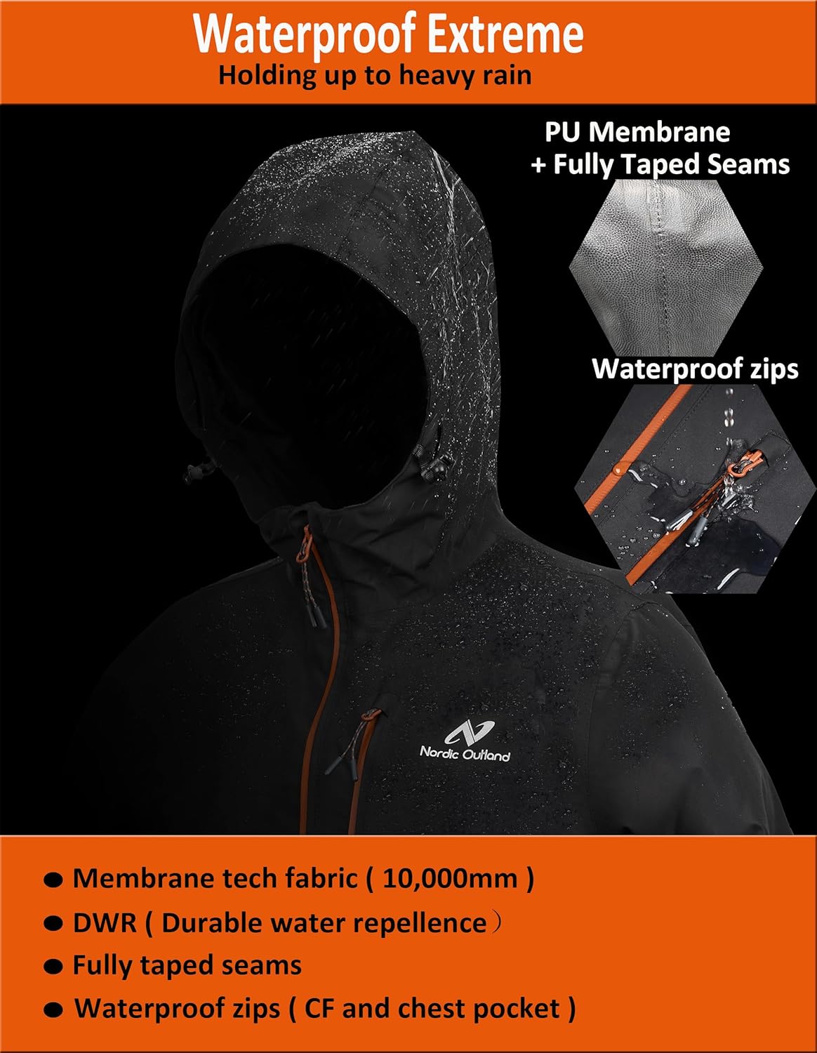 Thumbnail 3 de Lightweight waterproof rain jacket 10000mm