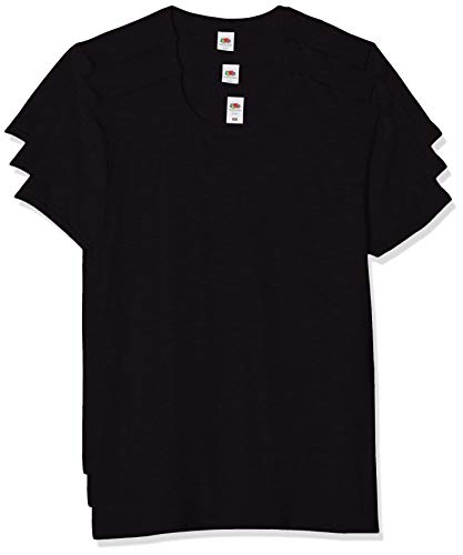 Imagen de Fruit of The Loom Iconic Tee, Lightweight Ringspun 3 Pack – T-Shirt Uomo Nero X-Large en OfertitasTOP