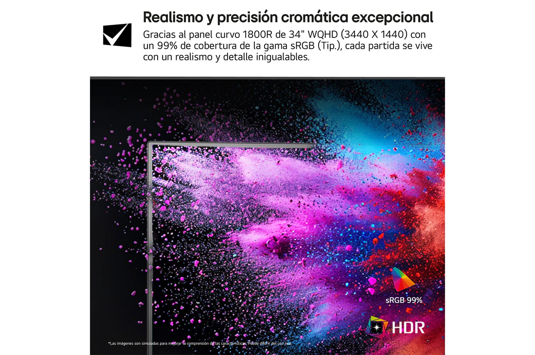 Thumbnail 5 de LG UltraGear 34G600A-B Outlet monitor gaming 34" WQHD 160 Hz 📺