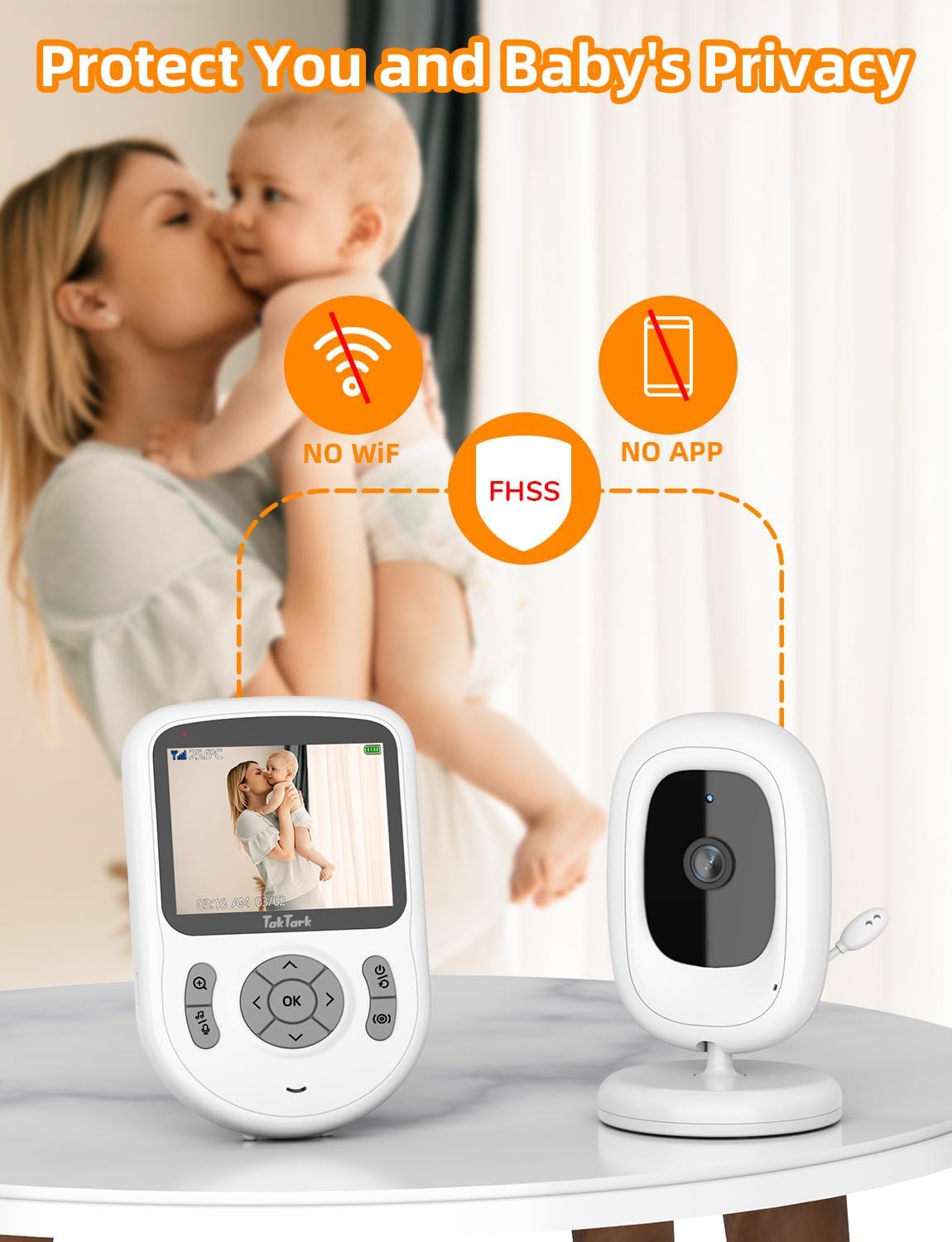 Thumbnail 6 de TakTark Babyphone mit Kamera 2,8 Zoll