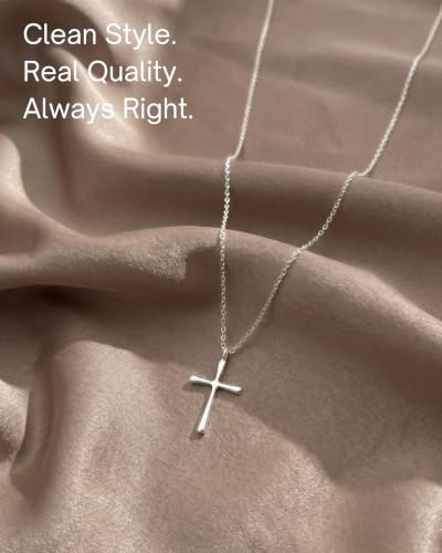 Thumbnail 6 de Annika Bella Silver Cross Necklace — Dainty, Durable Silver Chain with Small Cross Charm