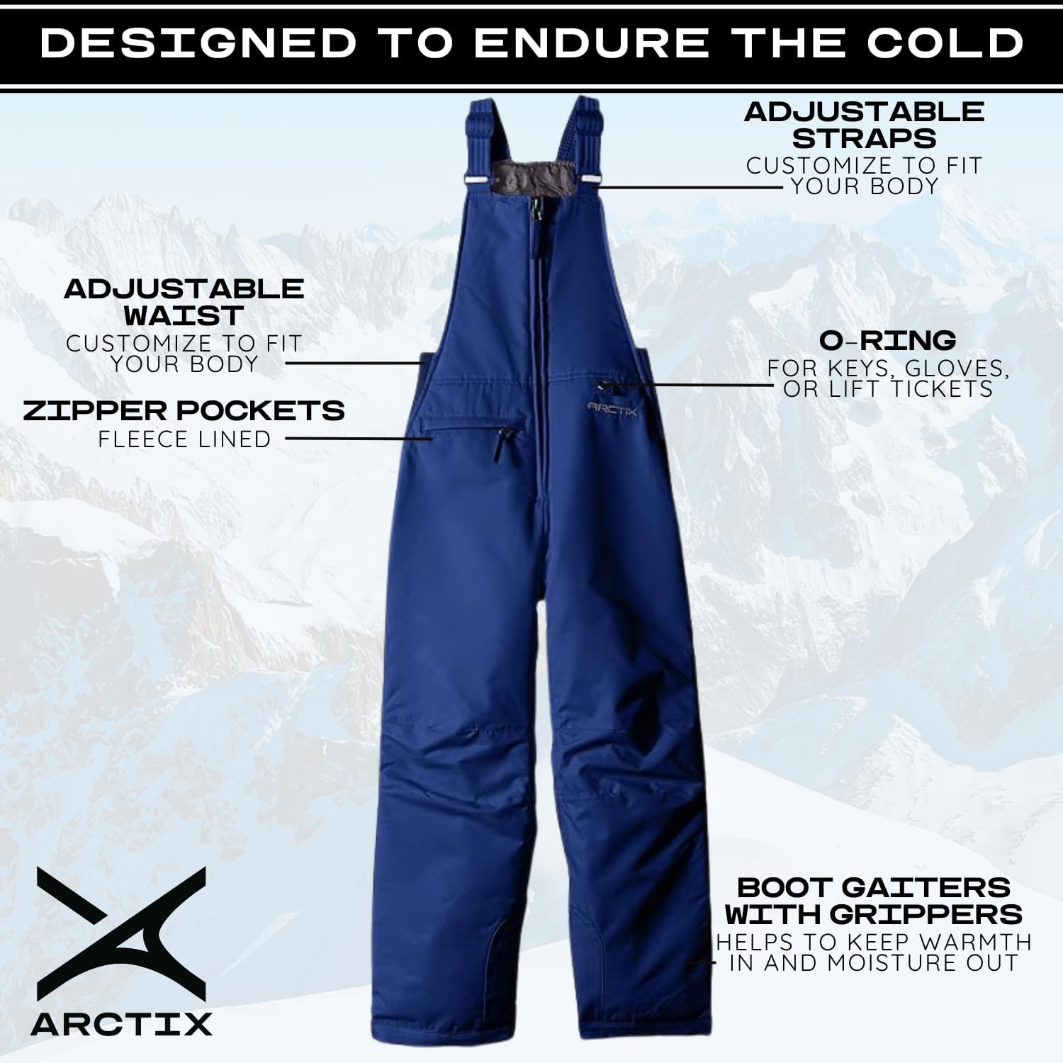 Detalle de Arctix Kids Insulated Snow Bib Overalls
