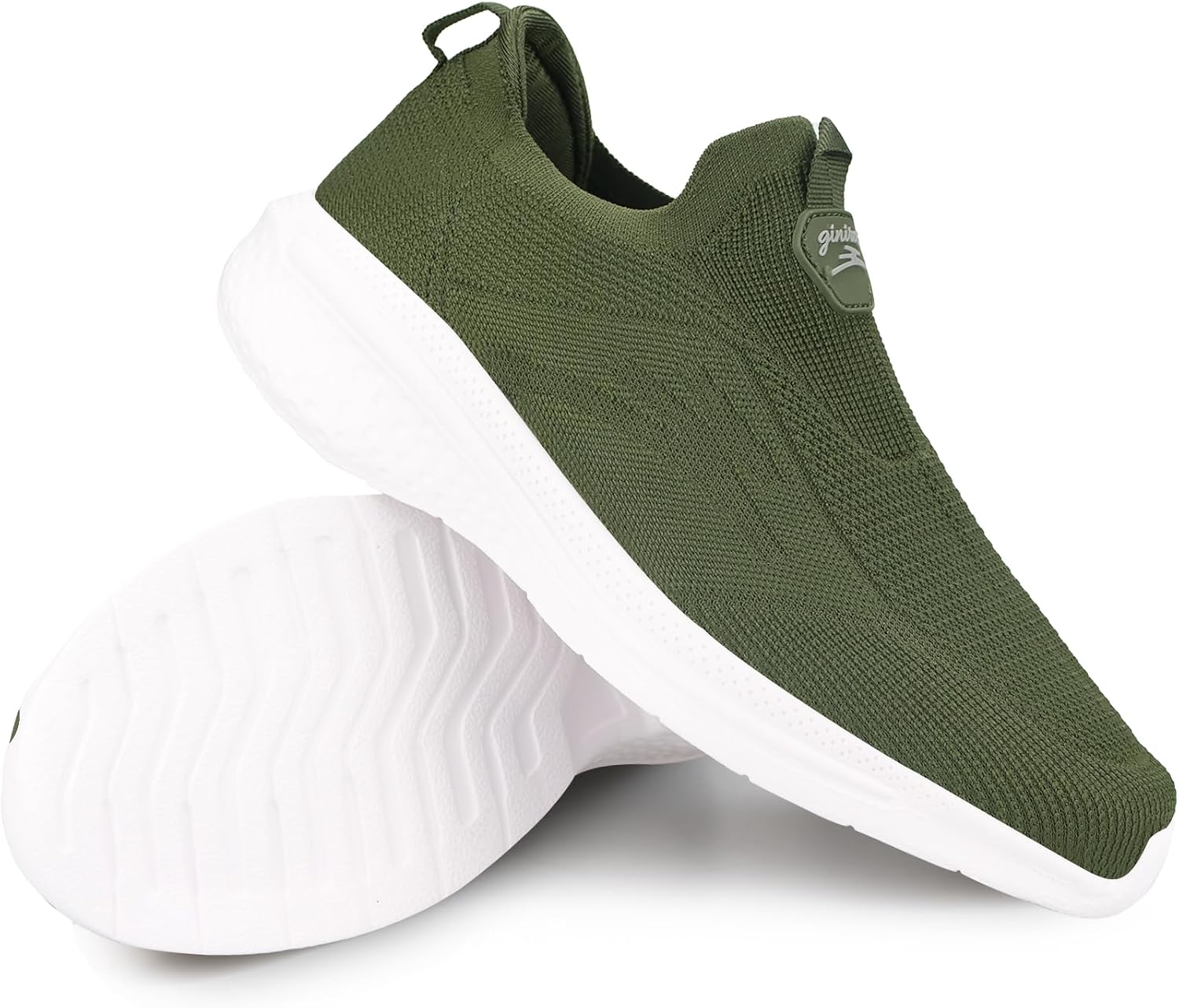Detalle de Giniros Mens Slip On Trainers: Breathable, Lightweight All-Day Comfort for Walking and Gym