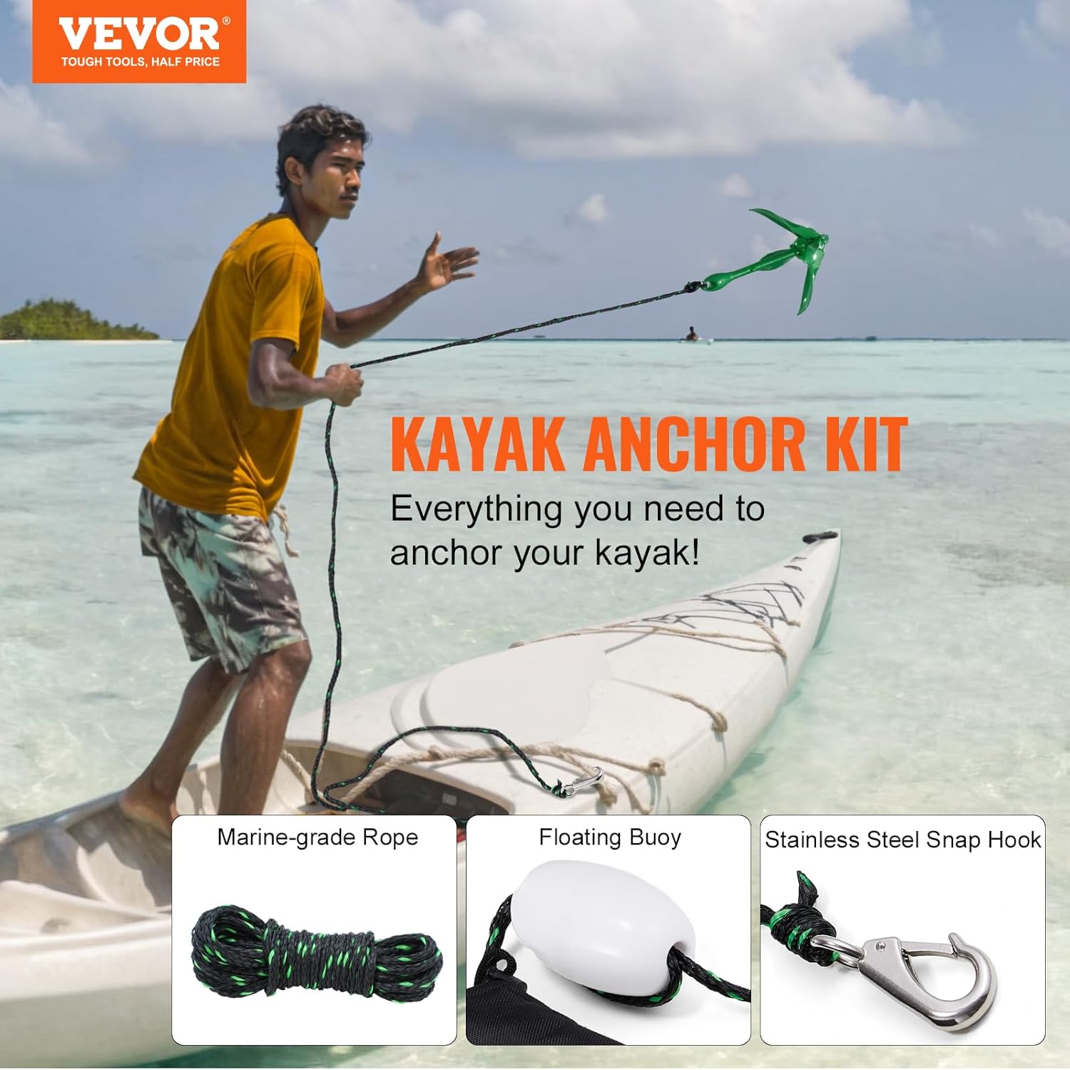 Detalle 2 de VEVOR Kit di ancoraggio per kayak