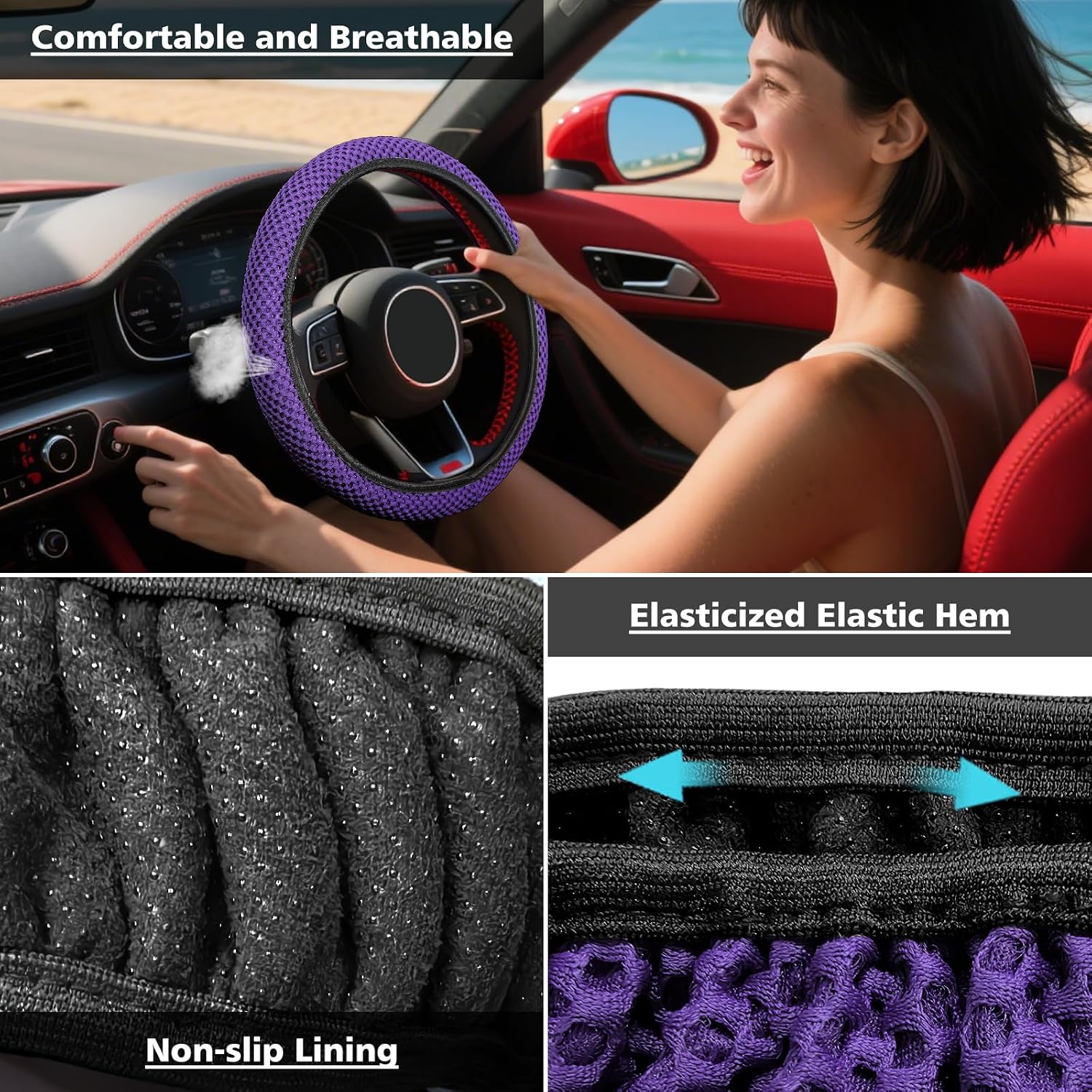 Thumbnail 5 de KAFEEK Steering Wheel Cover, 15-Inch