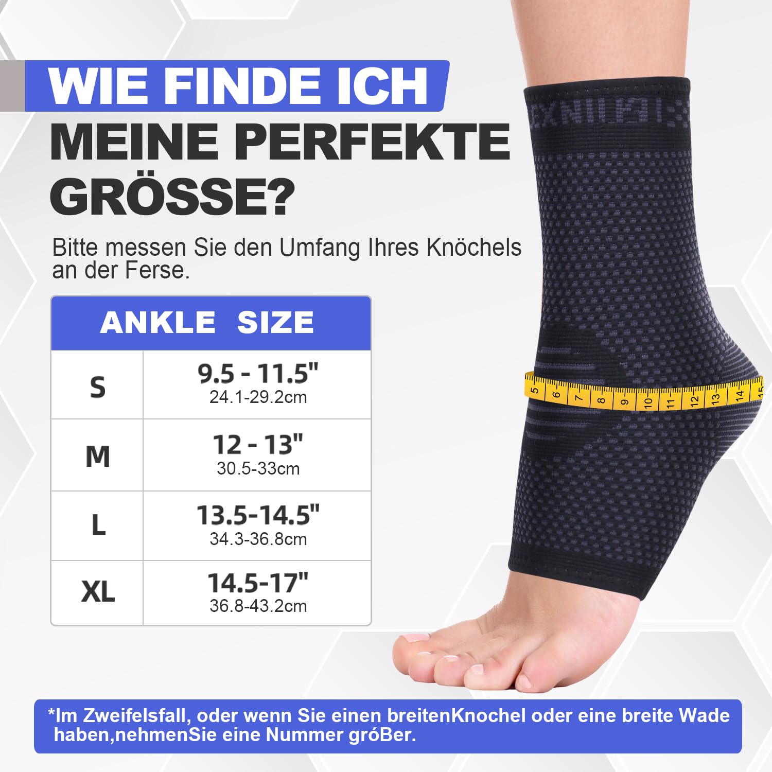 Thumbnail 1 de Lexniush 2er-Set Sprunggelenkbandagen – Kompressionssocken für Knöchel bei Plantarfasziitis, Achillessehne & Verstauchungen