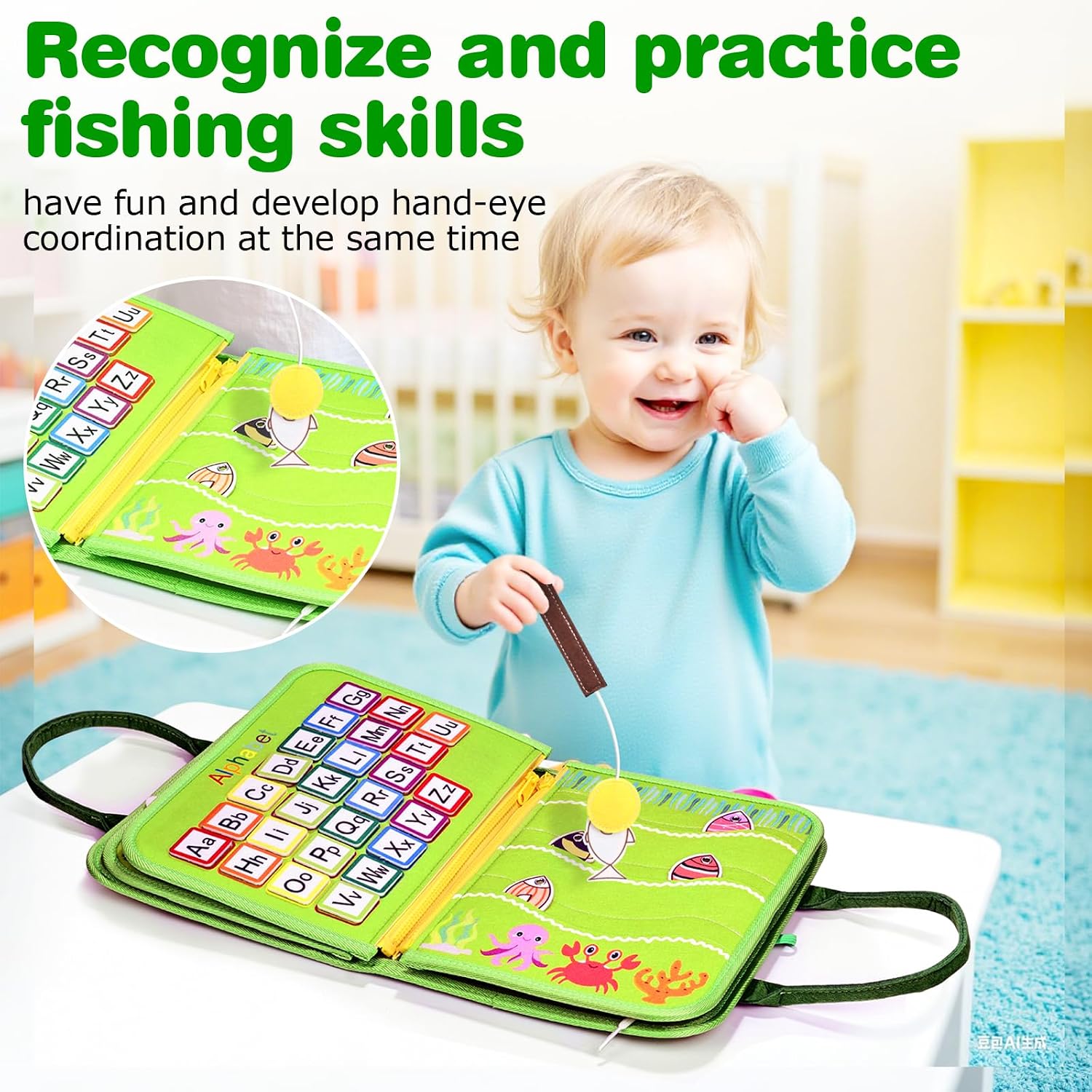Detalle 2 de JHkim Busy Board Montessori toy for toddlers 1-3 🎲