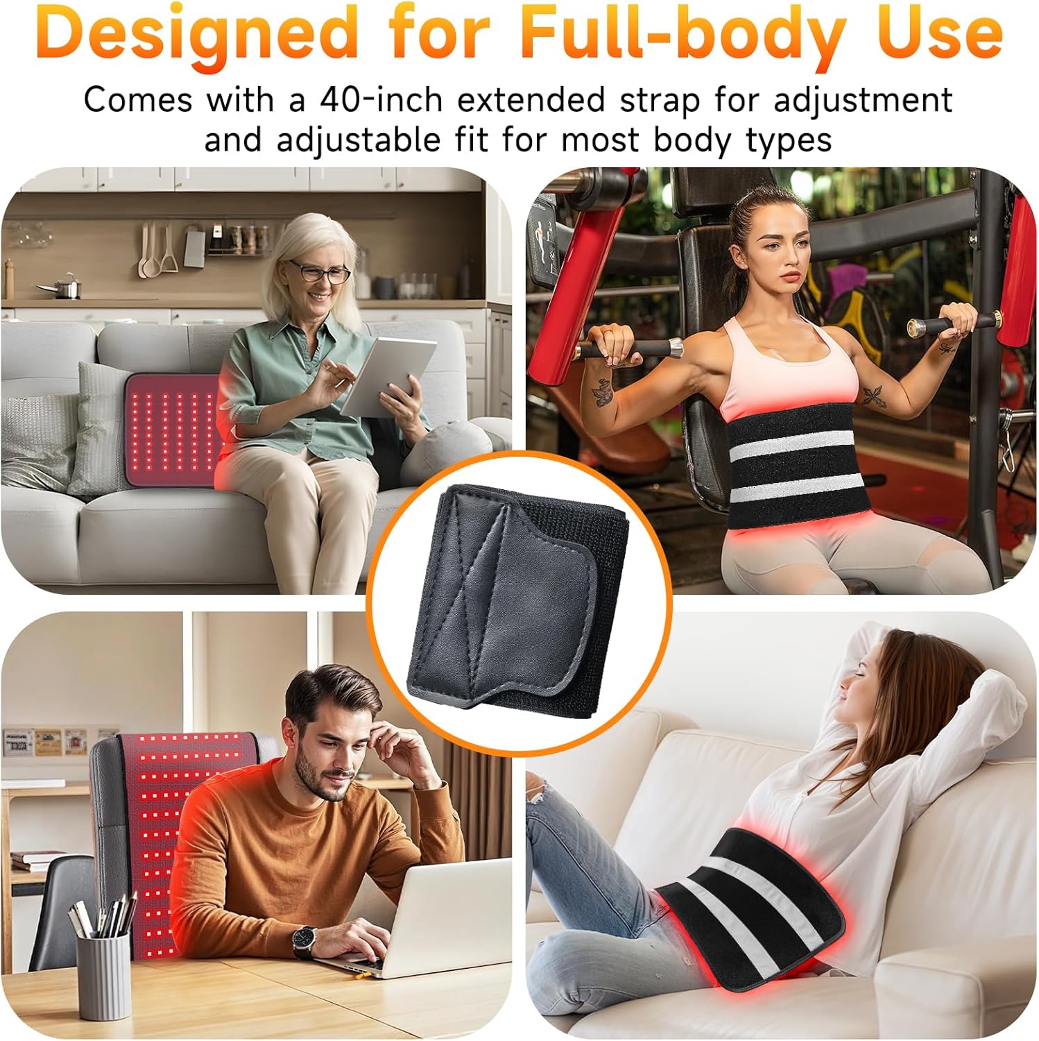 Thumbnail 3 de Kaoudt 2026 Medical-Grade Red Light Therapy Belt (24" x 12") for Full-Body Pain Relief