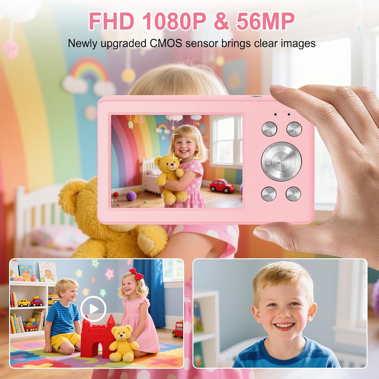 Thumbnail 1 de HERBYD Fotocamera Digitale 56MP 1080P FHD - compatta e leggera per adolescenti