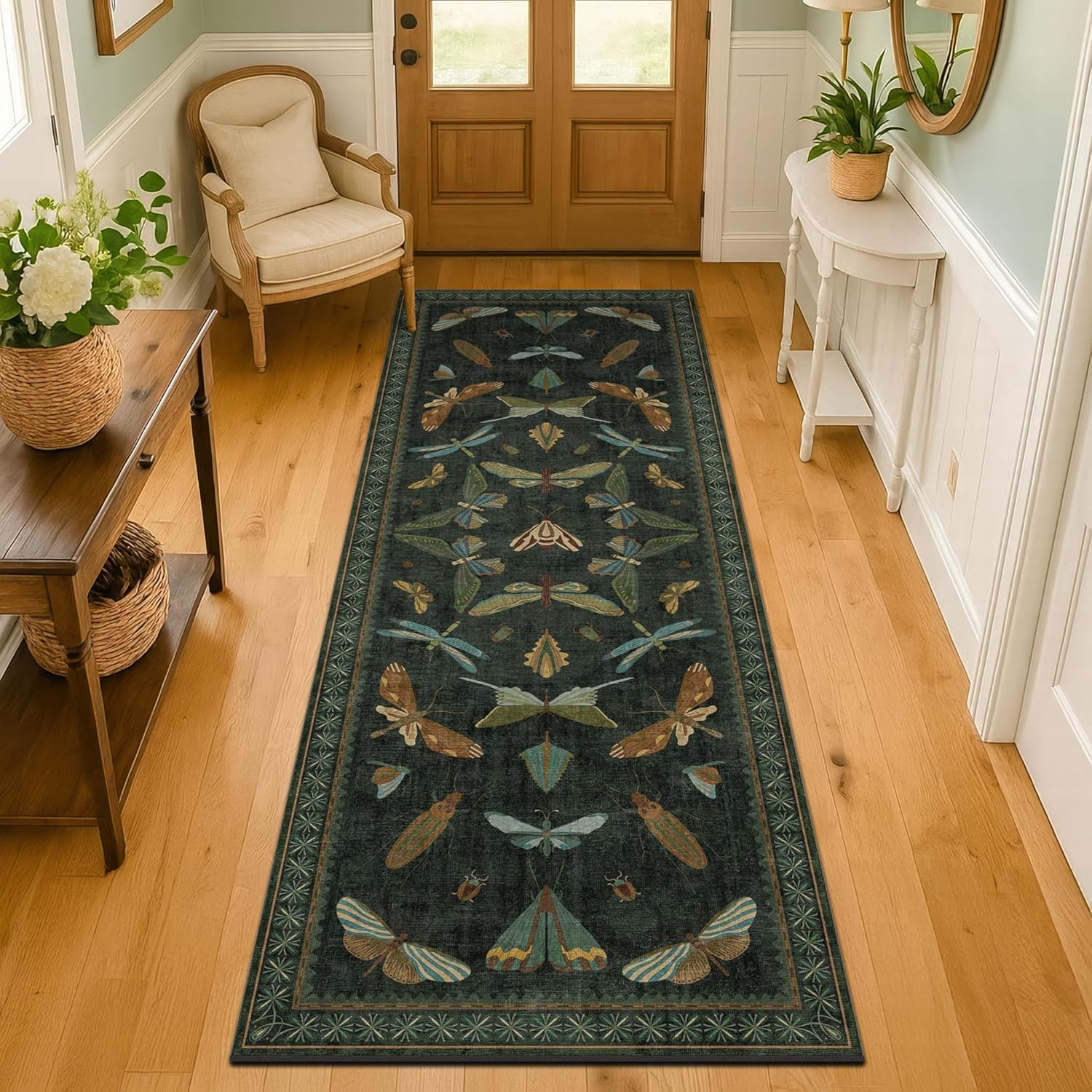 Detalle de Hazo Haus Washable Insect 2x6 Runner Rug