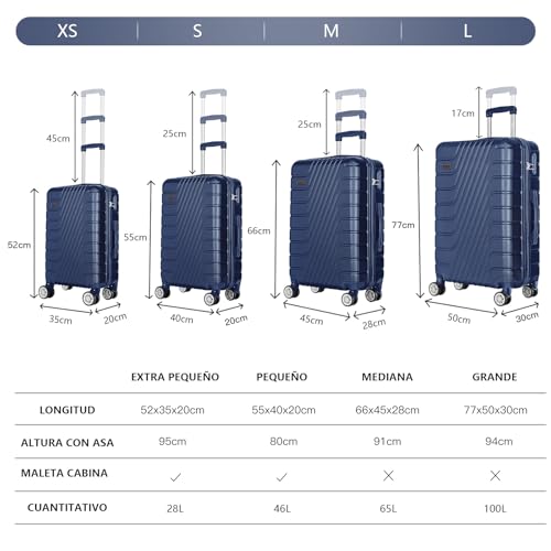 Detalle de ARTREE Maleta Cabina 55x40x20: ligera, resistente y ecológica para Ryanair, Vueling y más
