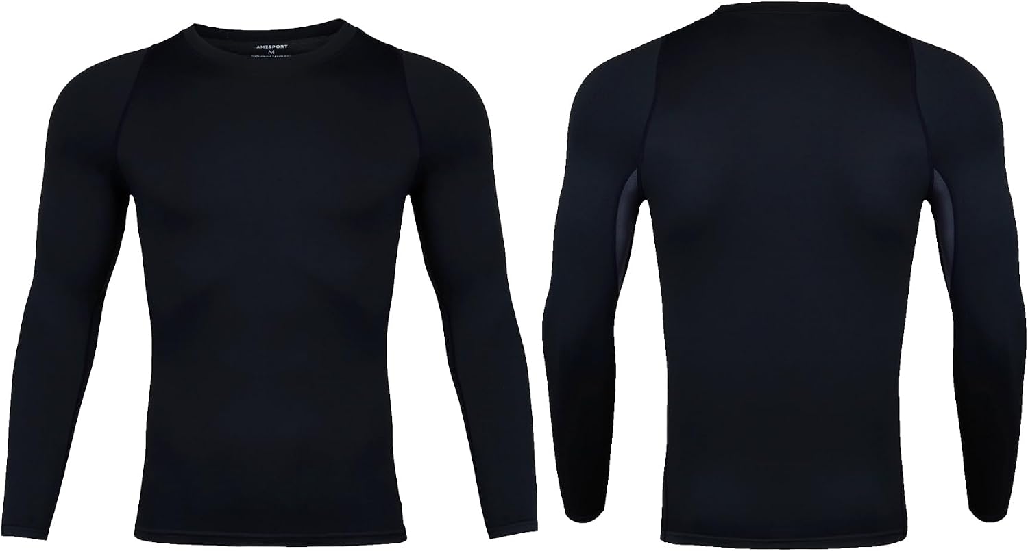 Detalle 2 de AMZSPORT Maglia Compressione Uomo 2 pezzi 🏋
