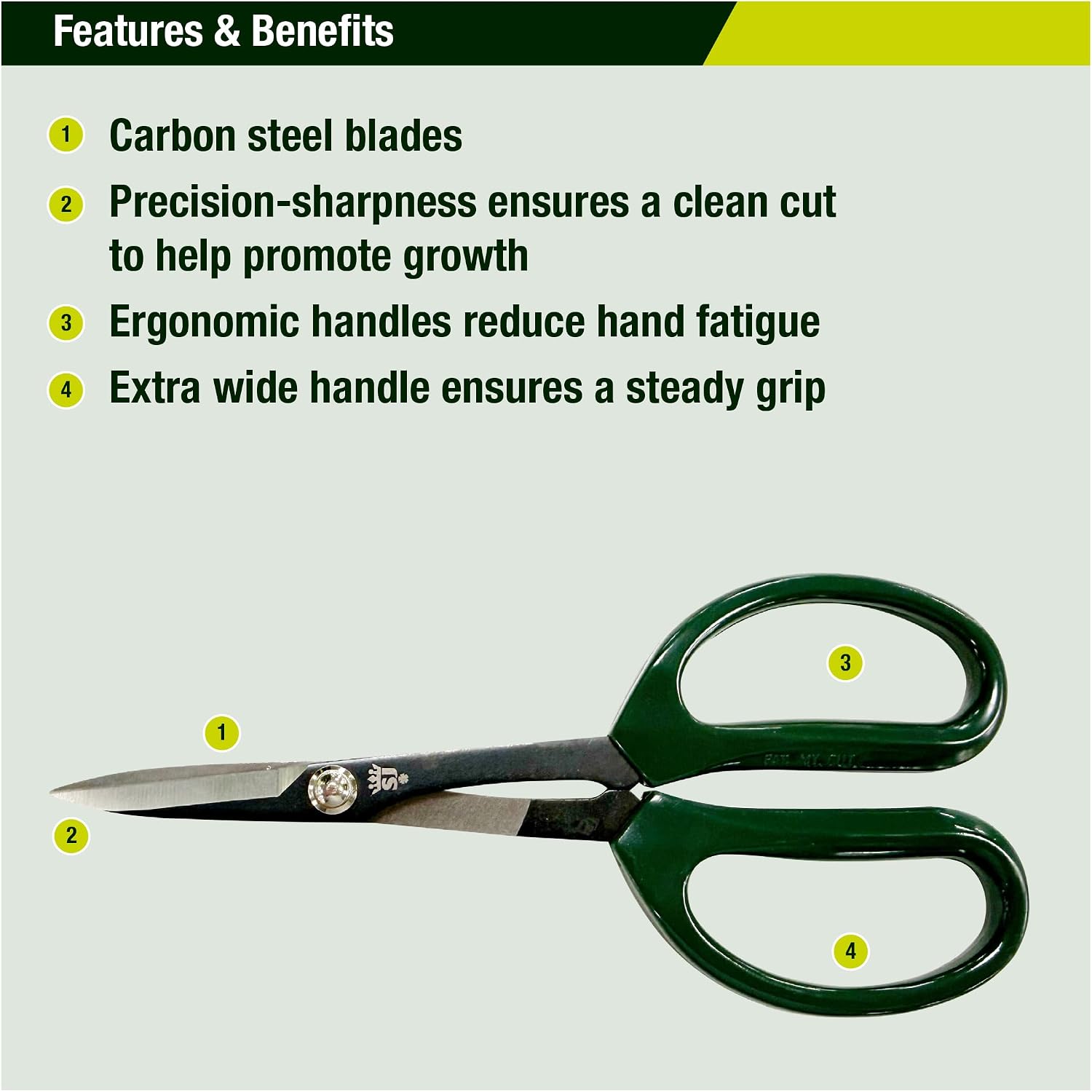 Detalle de Spear & Jackson Kew Gardens Urban Oasis Japanese Style Pruning Scissors – Precision Bonsai & Indoor Plant Cutters