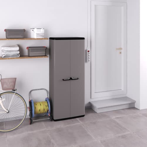 Detalle 2 de Keter Armadio Alto Più, 68 x 39 x 166 cm, grigio – Organizza i tuoi ambienti