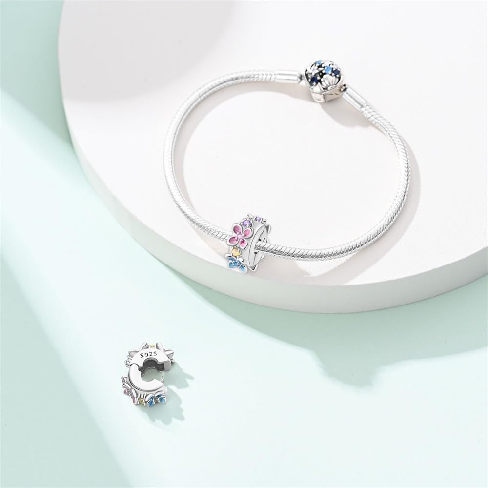 Thumbnail 2 de Pandach Damen Charm-Anhänger aus 925 Sterling Silber mit Zirkonia (für Armband & Halskette, kompatibel mit europäischen Charmen) C5