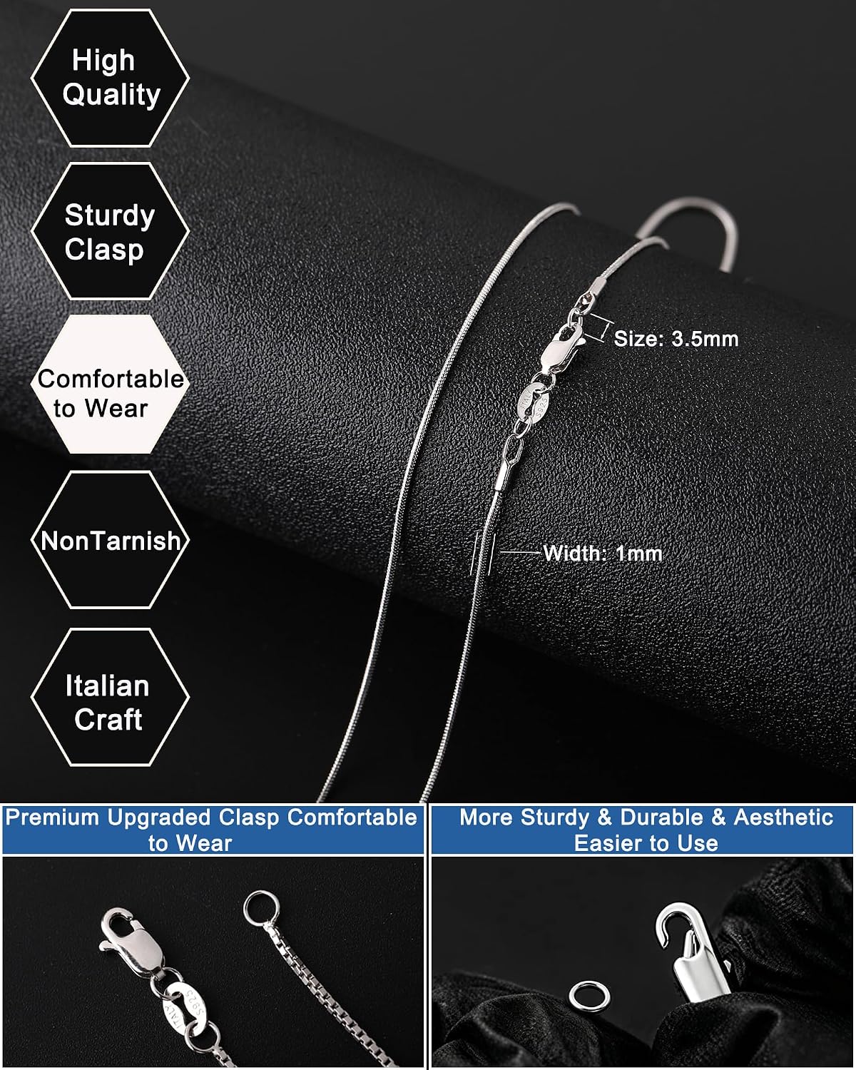 Detalle de FUNEIA Necklace, 925 Sterling Silver