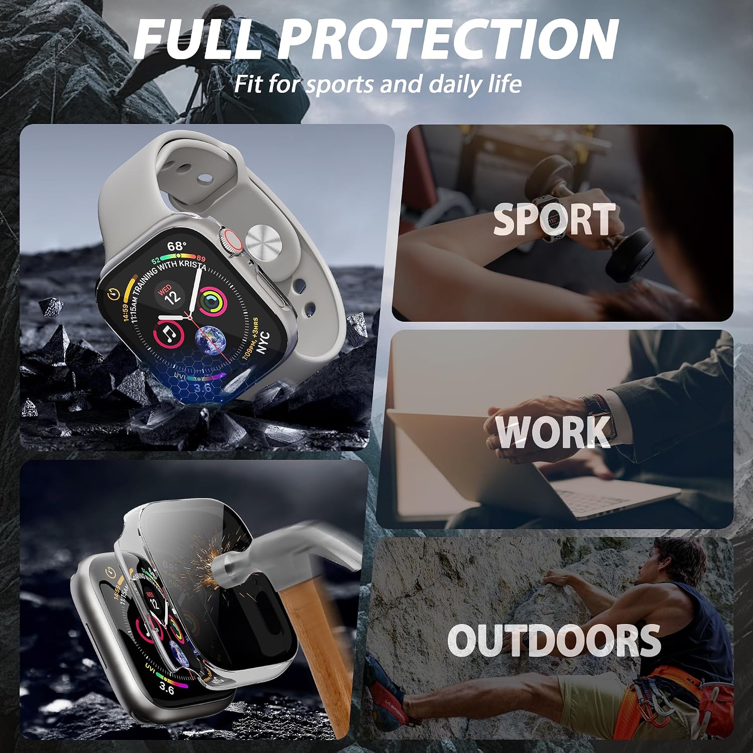 Detalle de Apple Watch privacy screen case 45mm