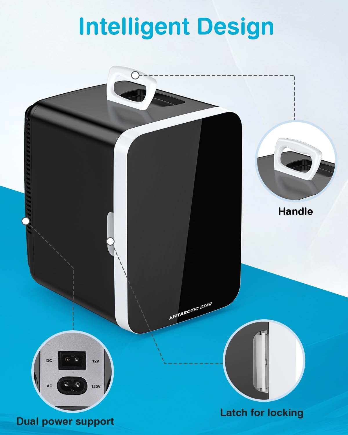 Detalle 2 de Antarctic Star Compact Mini Fridge 10L