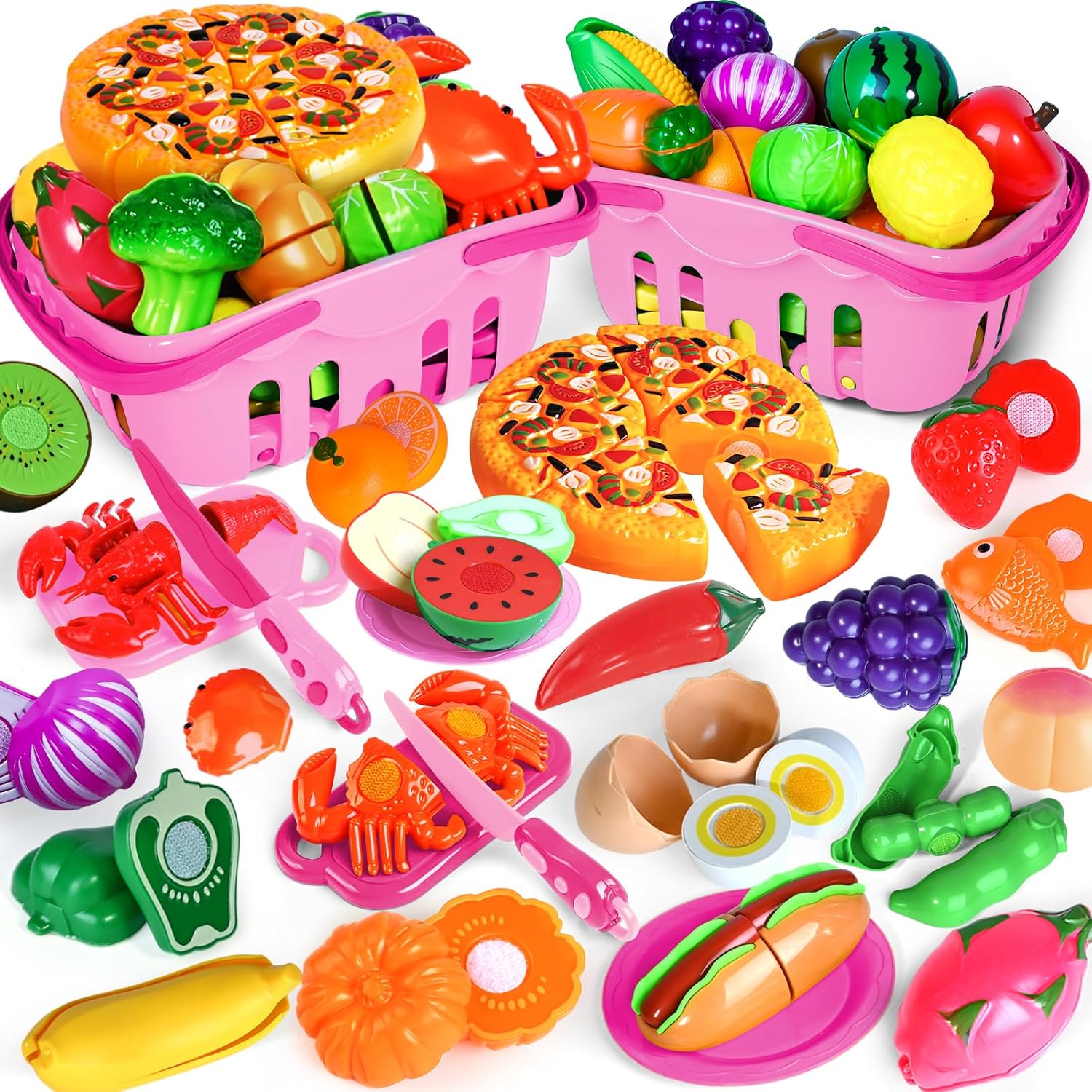 Shemira Cutting Play Food Set 100 pcs