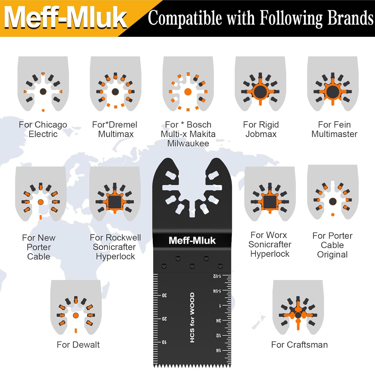 Thumbnail 5 de Meff-Mluk 50PCS Oscillating Tool Blades 50 pack
