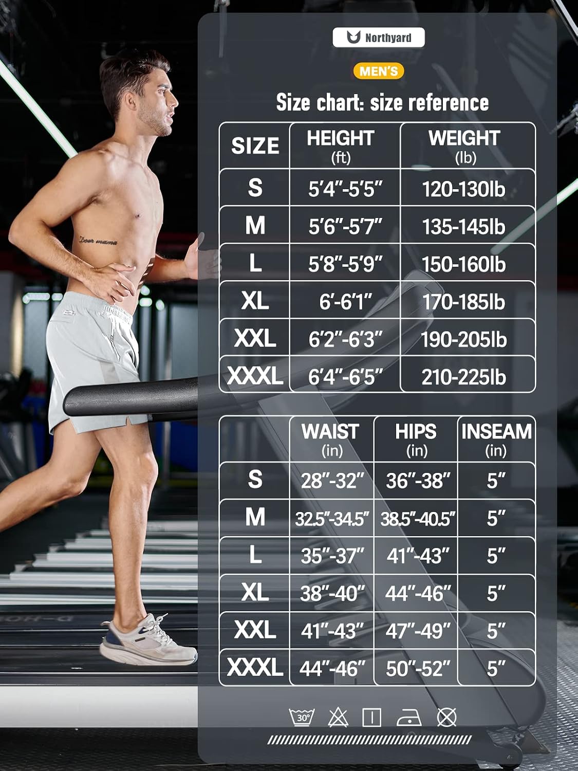 Detalle 2 de NORTHYARD Men’s Running Shorts 5