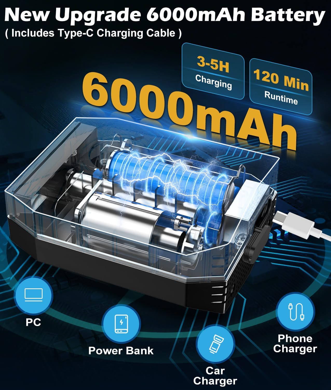 Thumbnail 1 de Douche portable seau pliable 20L 6000mAh