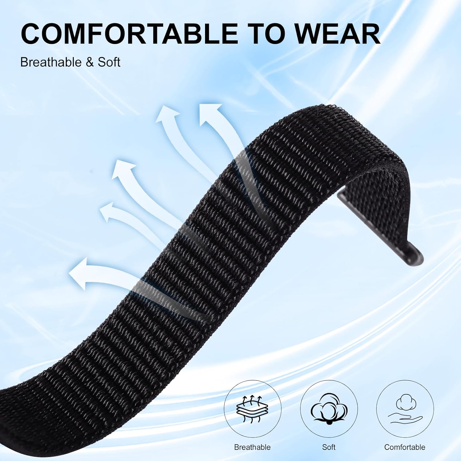 Detalle de ZOOROO 3-Pack Nylon Loop Sport Replacement Bands for Hume Health Band