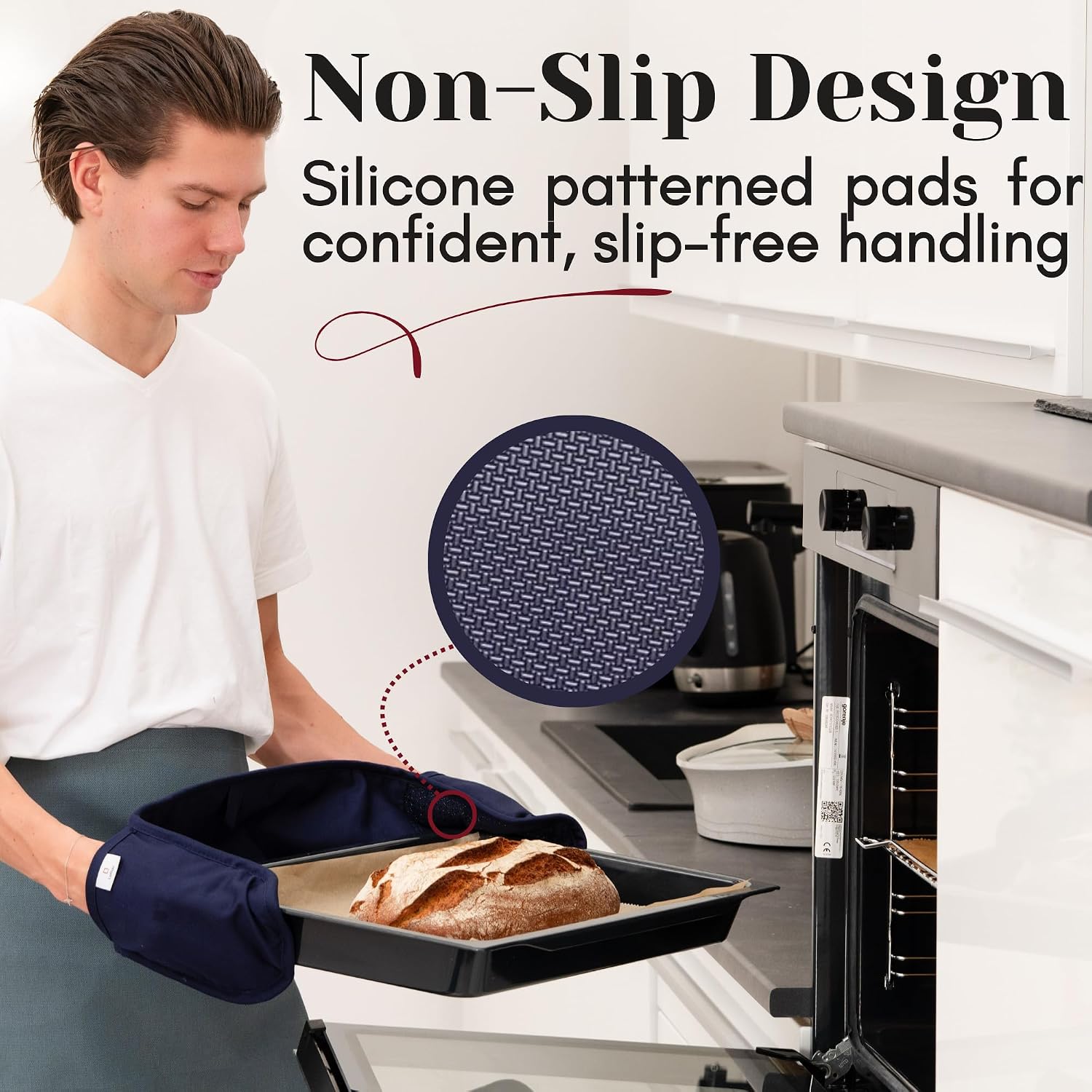 Detalle de Laffair Double Oven Gloves 2-in-1 Heat Protection