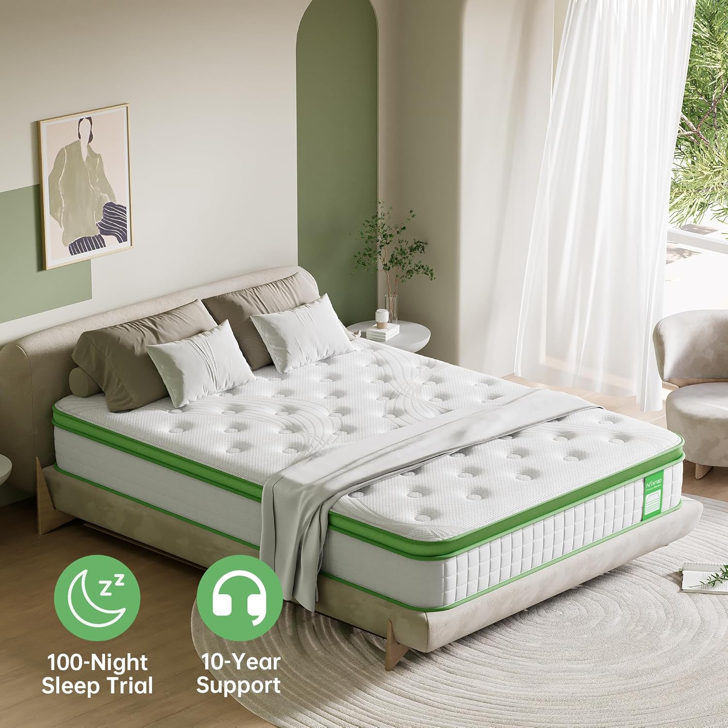 Detalle 2 de NIXNAP King Mattress 5ft Hybrid