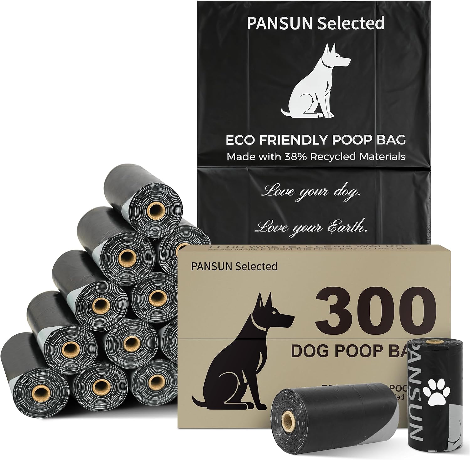 PANSUN Selected Dog Poo Bags 300 Pack