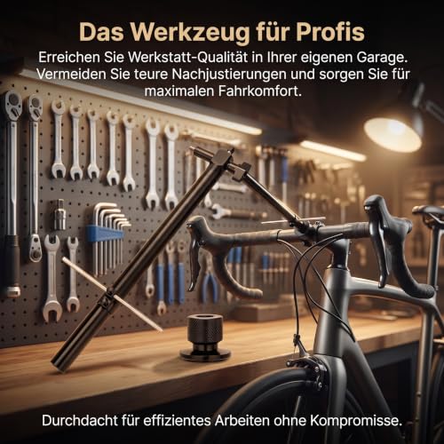 Detalle de PETSTIBLE Lenker-Symmetrie-Einsteller – präzises Ausrichtungswerkzeug für Fahrradhebel (schwarz)