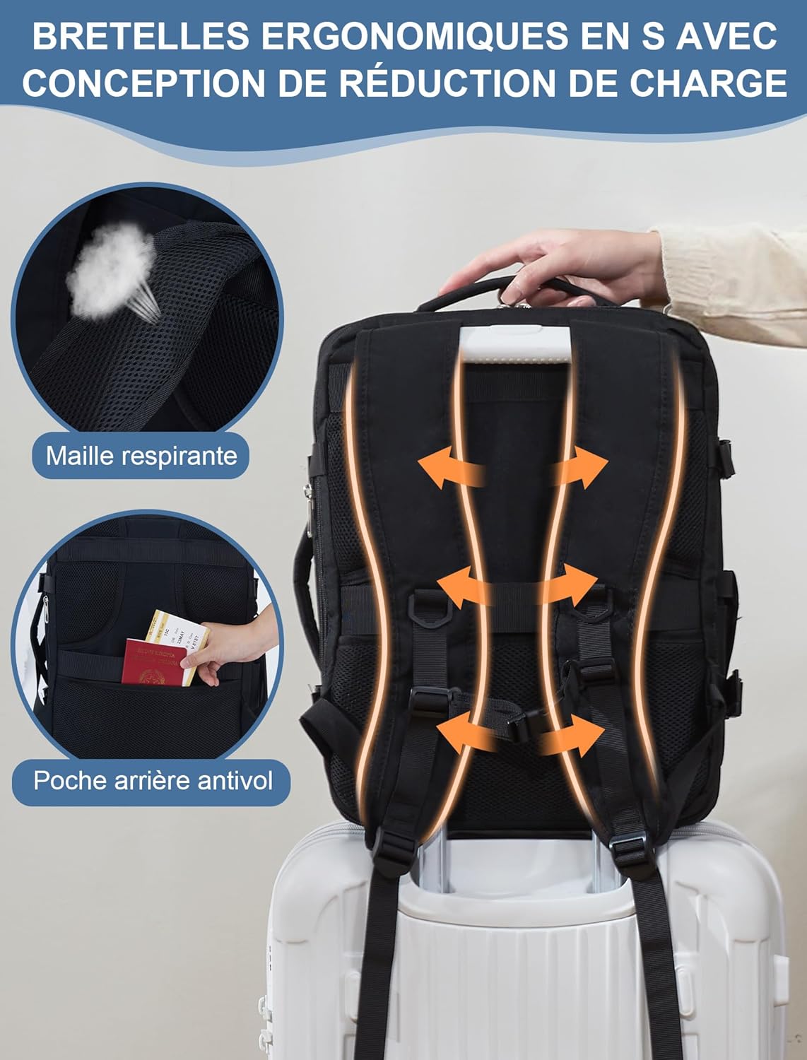 Thumbnail 6 de YOKGO Sac cabine Voyage 40x30x20 extensible