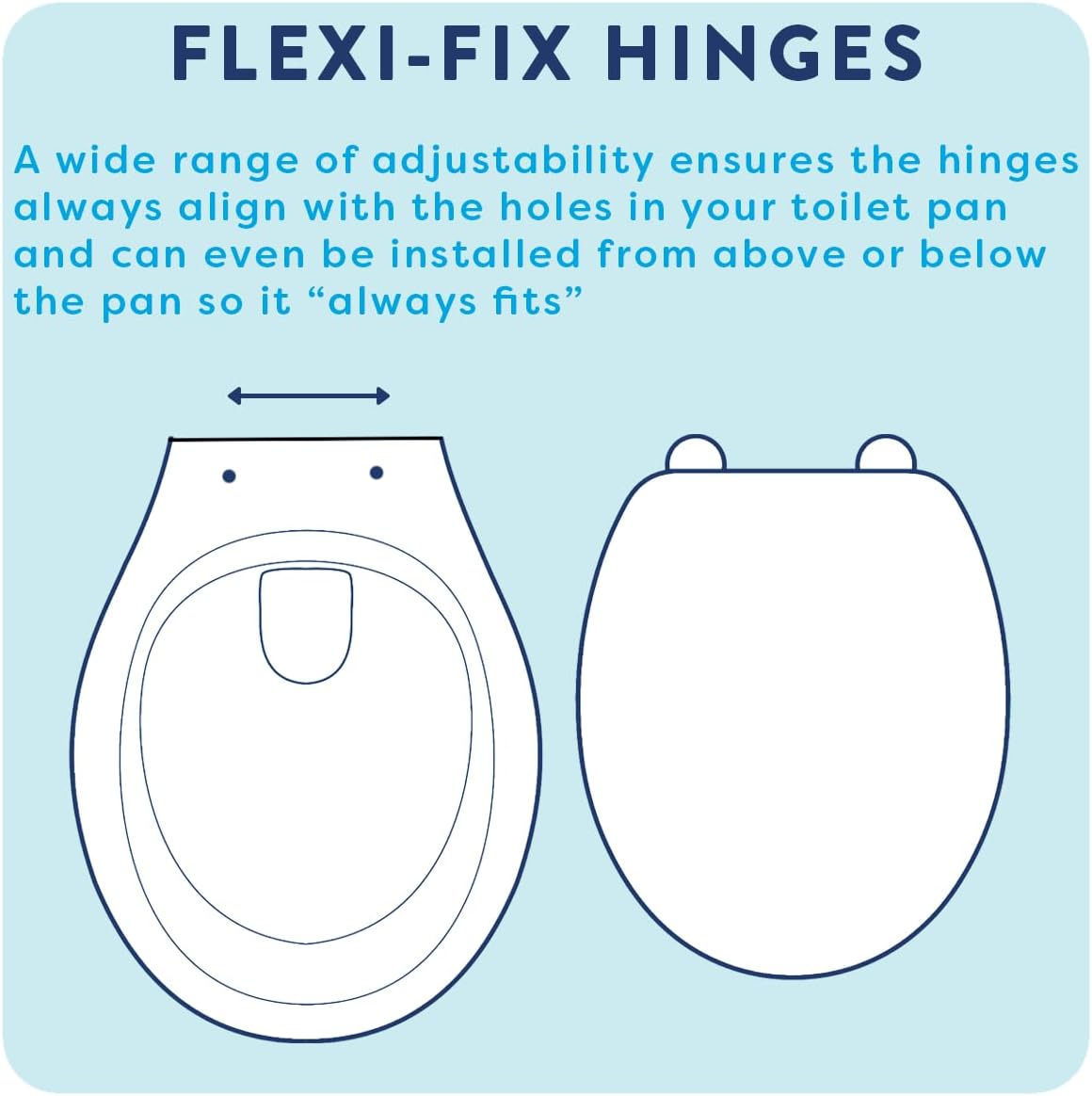Thumbnail 3 de Croydex Michigan Slimline Flexi-Fix White Soft Close Toilet Seat