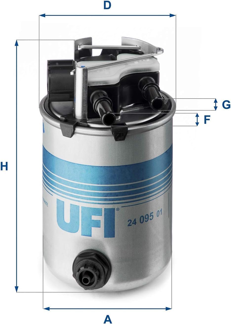 Detalle de UFI 24.095.01 Filtro gasolio 157 mm