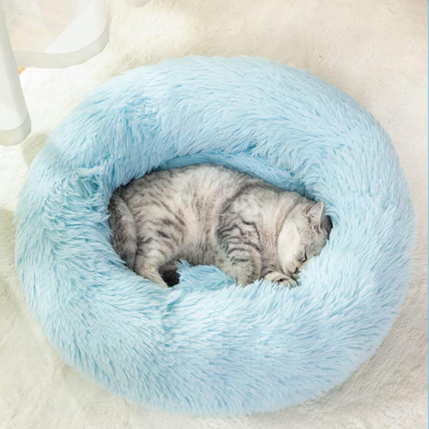Thumbnail 6 de Nisrada Katzenbetten für Indoor-Katzen – Rundes Haustierbett mit rutschfester Unterseite (60 cm) und zwei Größenoptionen