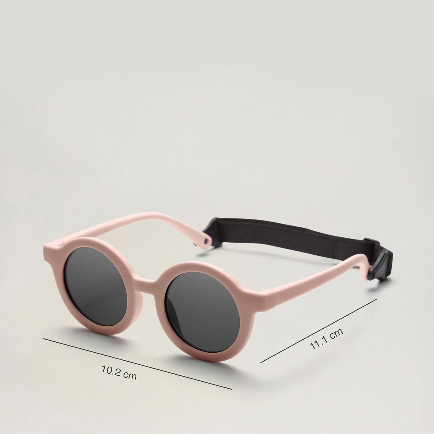 Detalle de BABYMOCS Lunettes de soleil rondes pour bébé 0–1,5 ans – Protection UV 400, cadre flexible et sans BPA