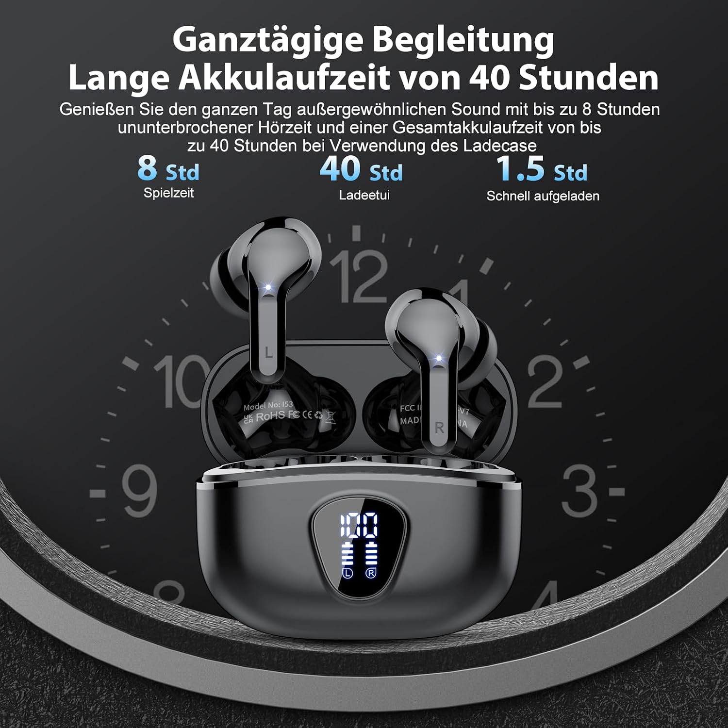 Thumbnail 3 de Bluetooth Kopfhörer 40H Spielzeit