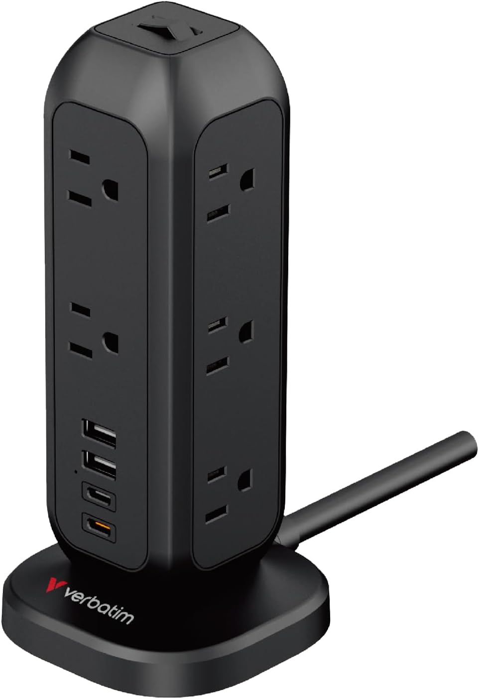 Detalle de バーベイタム TT15KV1 タワー型電源タップ 11個口・USB 4ポート・USB-C PD 20W